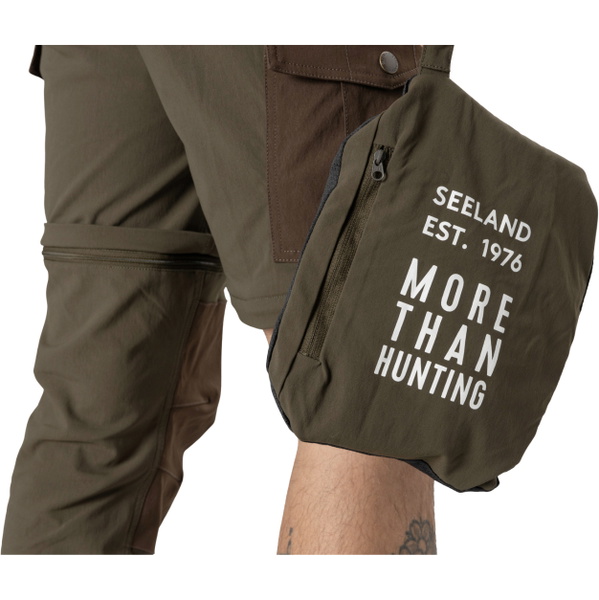 2026 Seeland Hombre Abedul Pantalones Con Cremallera Desmontable 40173 - Pine Green / Demitasse Brown